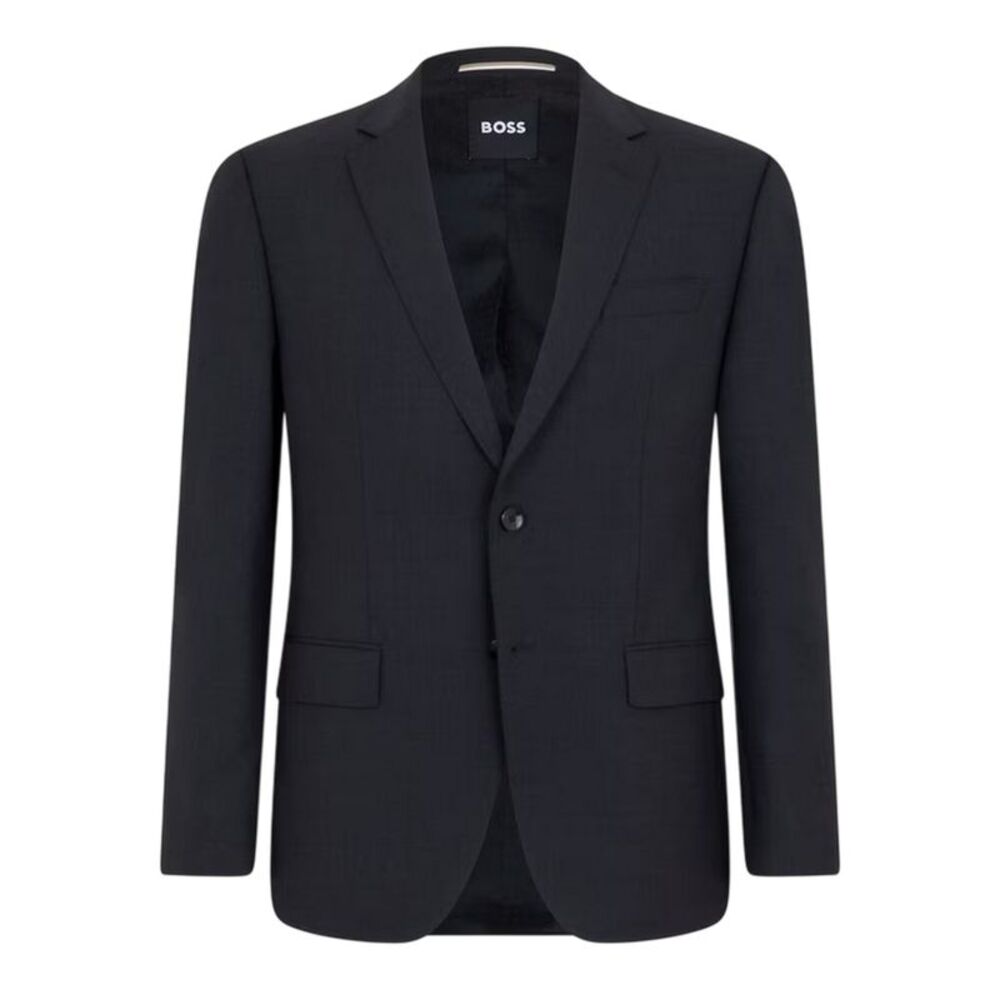 Boss Mens Lapel Collar Suit Jacket / Dark Grey